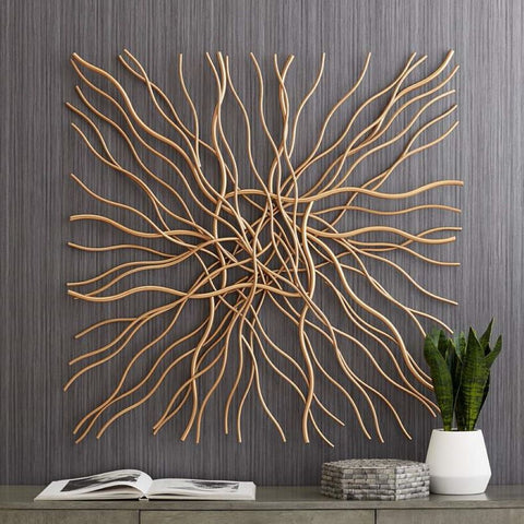 Urban Designs Vida Abstract Copper Metal Art Wall Decor