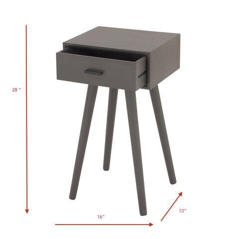 Urban Designs Aviano Casual Modern Space Wood Accent Table - Grey