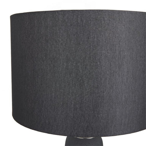 Urban Designs Contemporary 24-Inch Textured Cement Table Lamp - Black