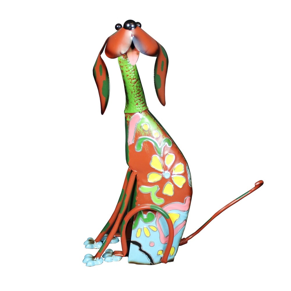 Urban Designs Artisan Dog Metal Sculpture Garden Decor