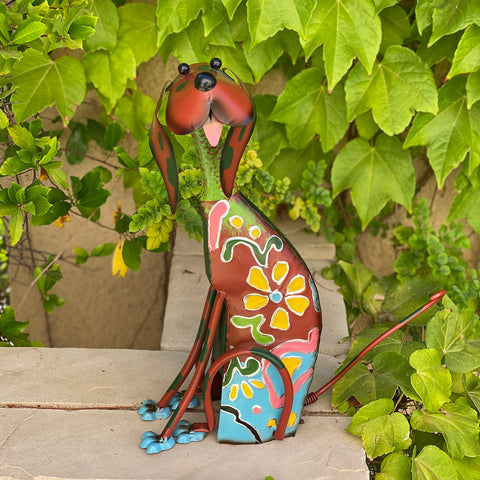 Urban Designs Artisan Dog Metal Sculpture Garden Decor