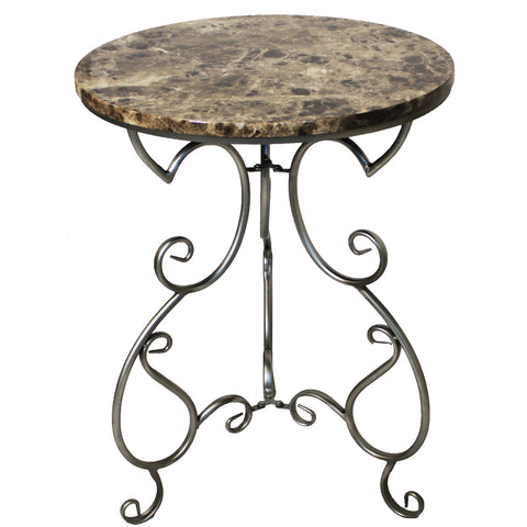 Urban Designs 27" Faux Marble Top Round Accent Table
