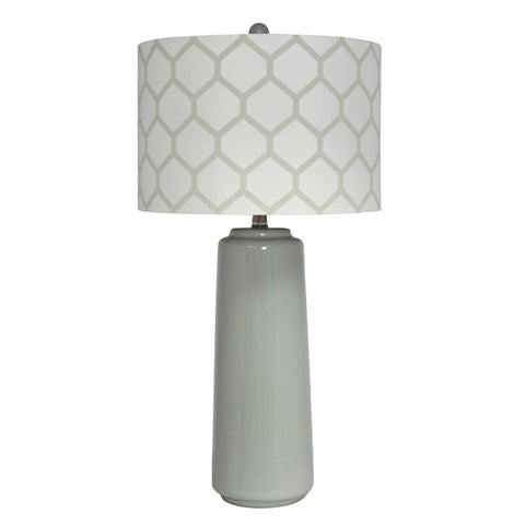 Urban Designs 2-Piece Ceramic Table Lamp with Honeycomb Shade