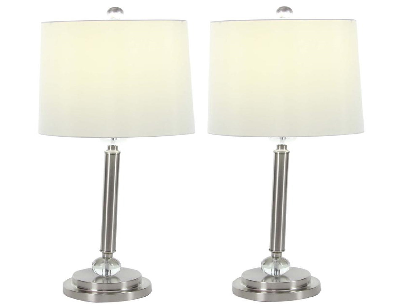 Urban Designs Wynn Metal And Crystal 33-inch Buffet Lamp - Set of 2