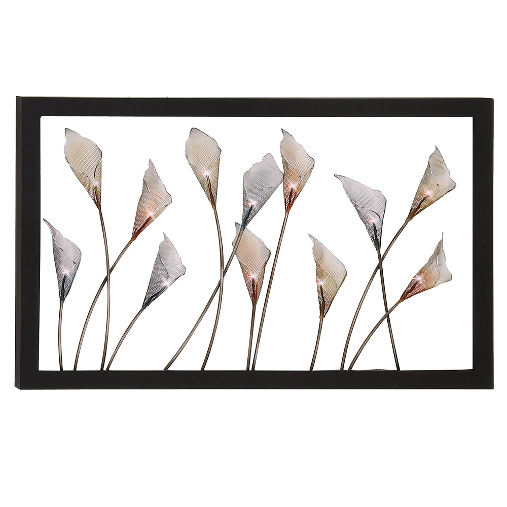Urban Designs Bloom Large Hand-crafted LED Lighted Metal Wall Art Decor