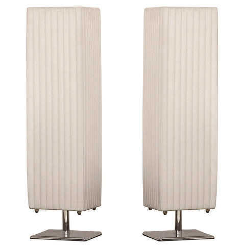 Urban Designs Charlotte White Metal Table Lamp - Set of 2