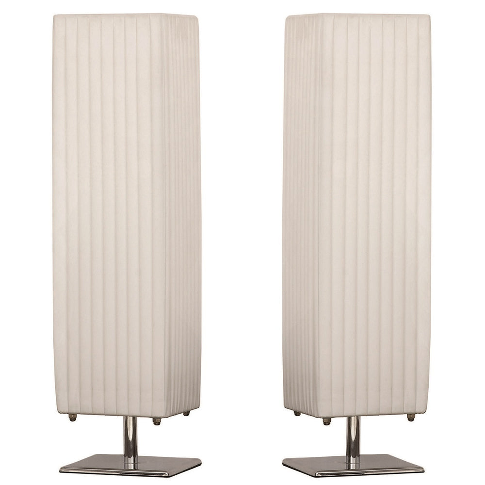 Urban Designs Charlotte White Metal Table Lamp - Set of 2