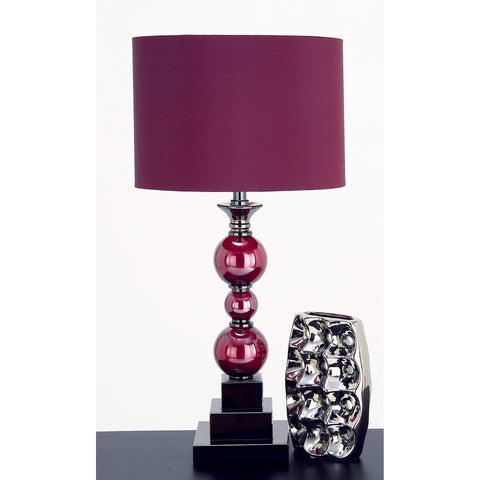 Urban Designs Loft Chic Metal & Glass Table Lamps (Set of 2) Purple Red