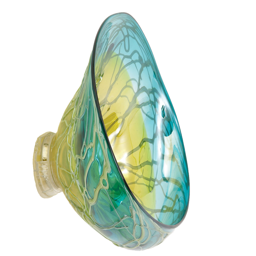 Urban Designs Handmade 17" Art Glass Pocket Wall Decor - Aqua