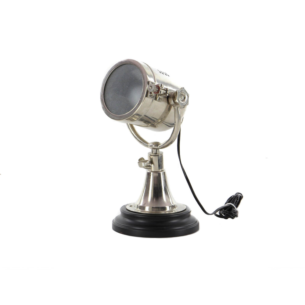 Urban Designs Cord-n-Plug Brushed Aluminum Accent Spotlight Table Lamp
