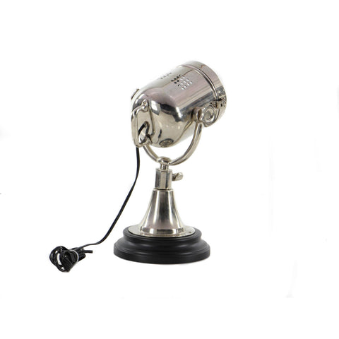 Urban Designs Cord-n-Plug Brushed Aluminum Accent Spotlight Table Lamp