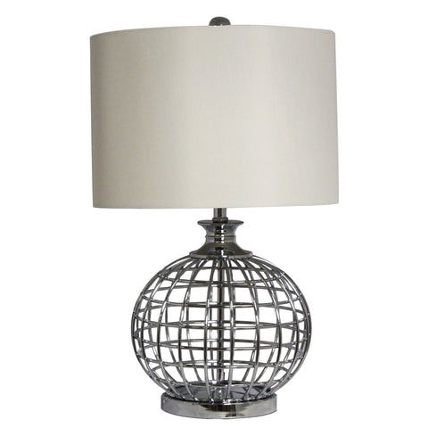 Urban Designs Round Metal Cage Table Lamp - Set of 2