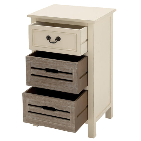 Urban Designs Cape Cod Two-Tone 3-Drawer Storage Chest Night Stand