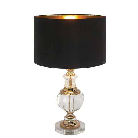 Urban Designs Decorator's Collection Crystal Gold Round Table Lamp