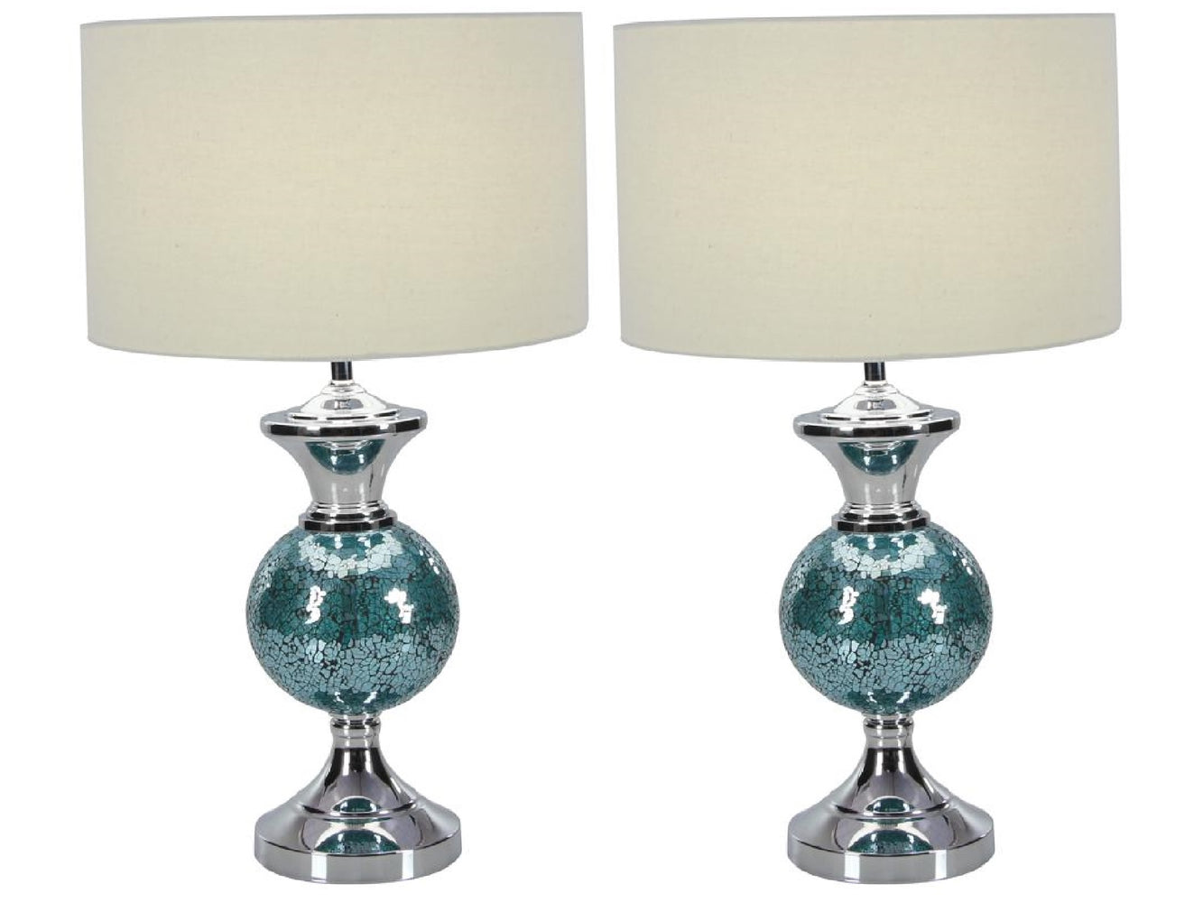 Urban Designs Artistic Mosaic Glass Table Lamp (Set of 2)