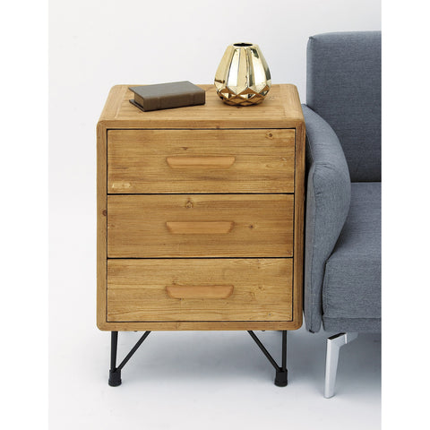 Urban Designs Dana Point Collection 3-Drawer Wooden Nightstand Table