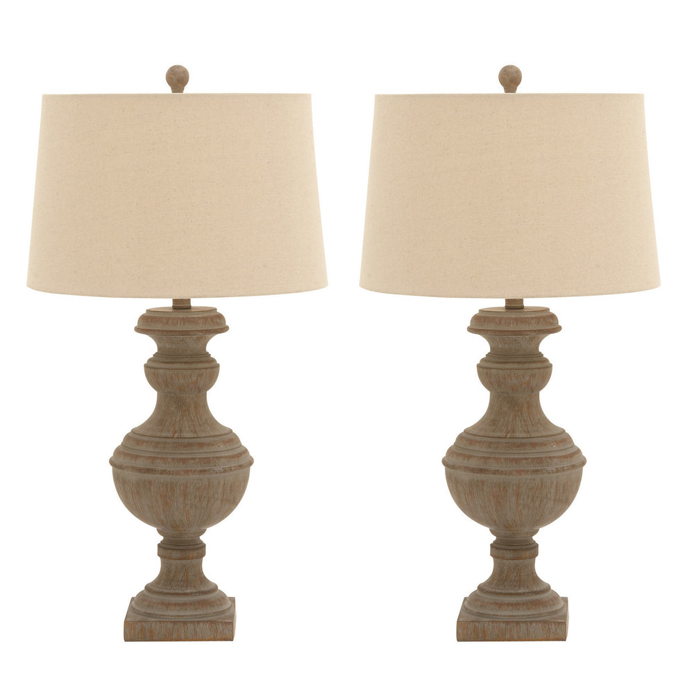 Urban Designs Urn Style Distressed 30-Inch Polystone Table Lamp - Set of 2