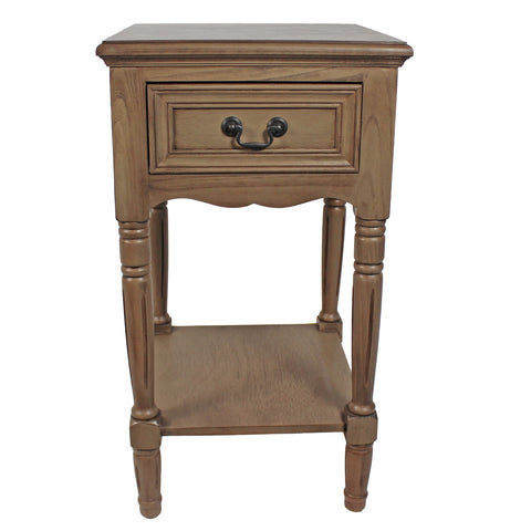 Urban Designs Solid Wood Night Stand Table - Light Brown