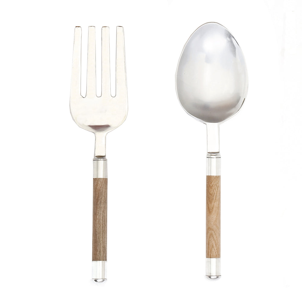 Urban Designs Aluminum and Wood 2-Piece Short Utensil Wall Art