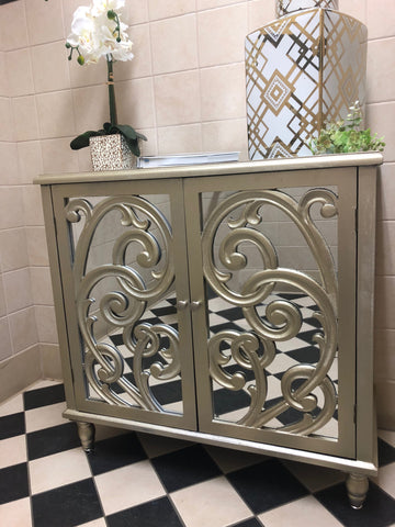 Urban Designs Sandstone 2-Door Accent Storage Chest Cabinet