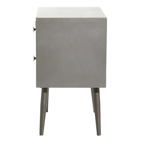 Urban Designs Cresta Rustic Cypress Wood Two Tone 2-Drawer Nightstand