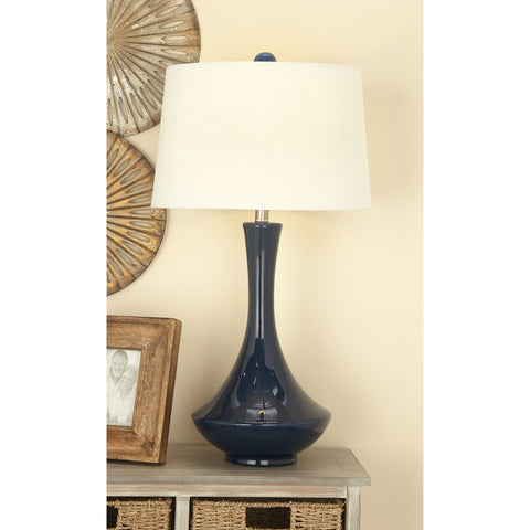 Urban Designs Bossa Nova Collection 30-Inch Glazed Ceramic Table Lamp Set