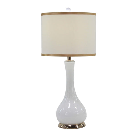 Urban Designs Avalon Gold and White Glass Tear Drop Jar Table Lamp - Set of 2