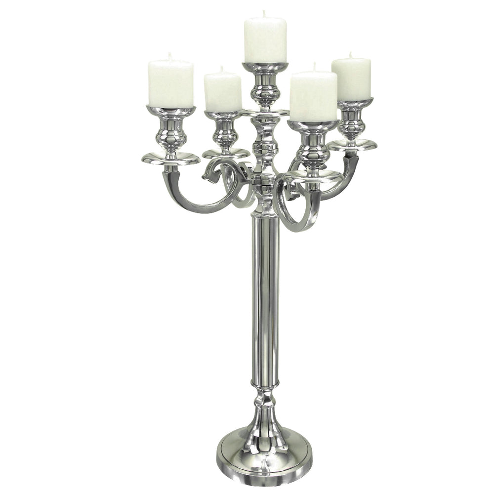 Urban Designs Grand Tall Aluminum 5-Arm Candelabra Candle Holder