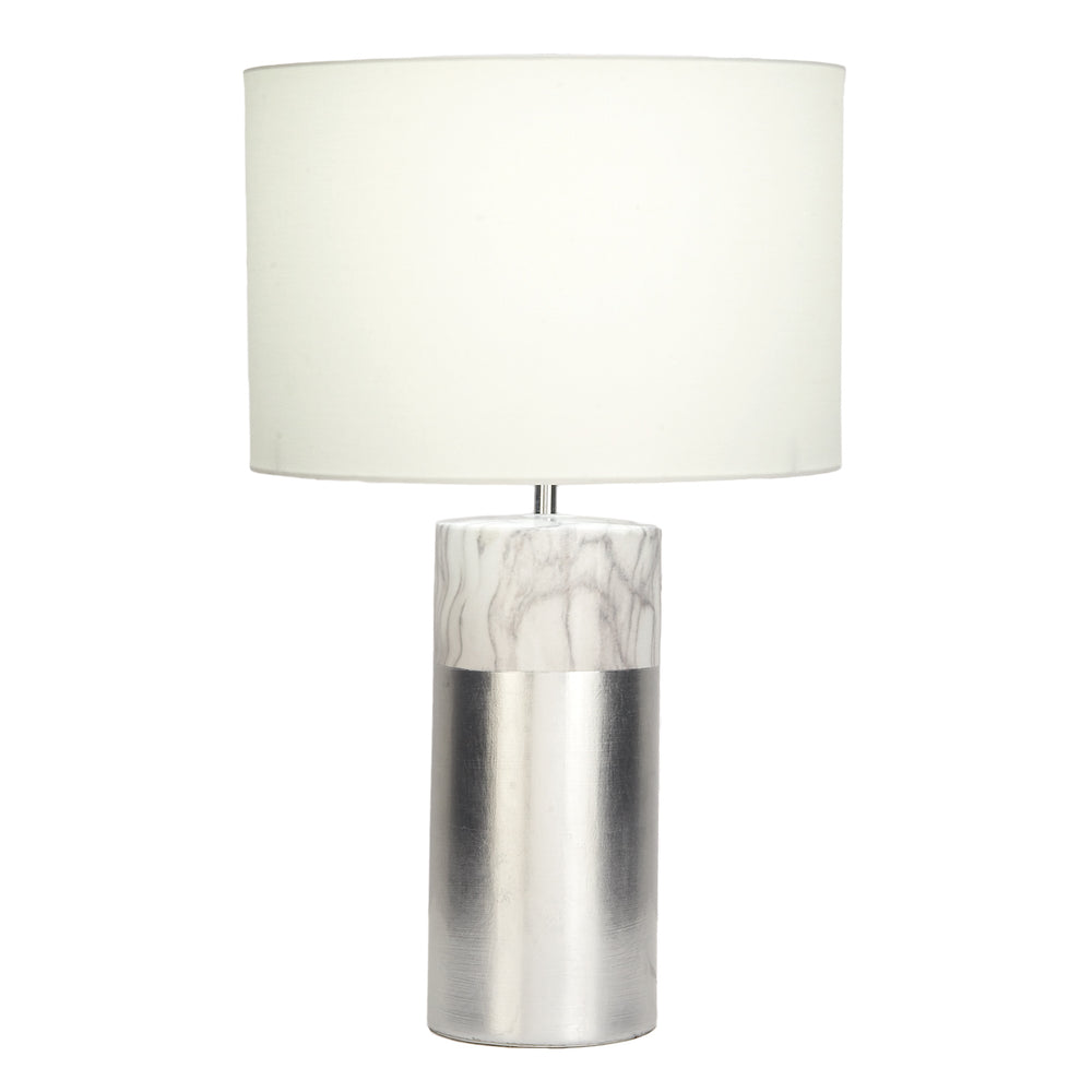 Urban Designs Nash 24-Inch Silver Ceramic Table Lamp