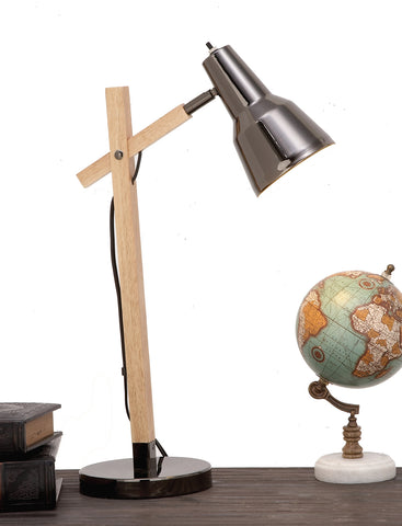 Urban Designs Cadiz Graphite Wood Executive Task Table Lamp