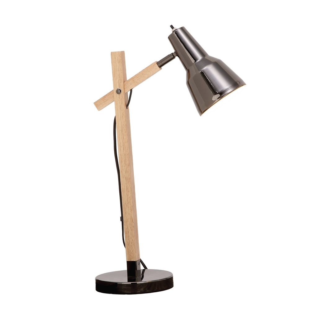 Urban Designs Cadiz Graphite Wood Executive Task Table Lamp