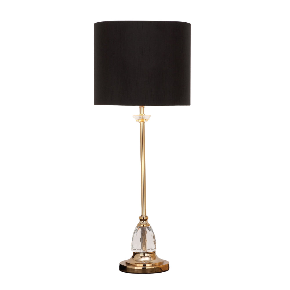 Urban Designs Lynette Crystal and Brass Buffet Console Table Lamp