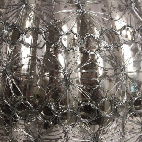 Urban Designs Dayana Mercury Glass Wire Weave Table Lamp