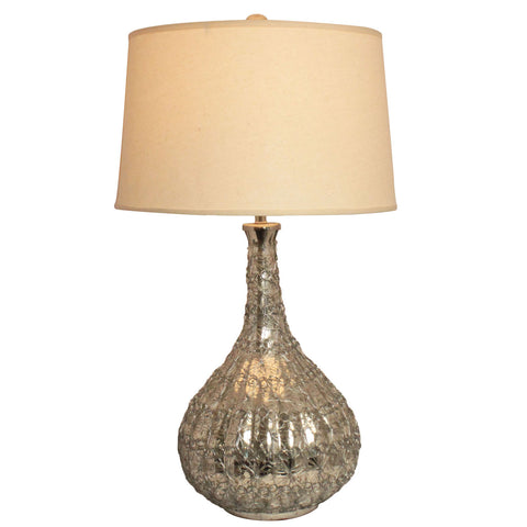 Urban Designs Dayana Mercury Glass Wire Weave Table Lamp
