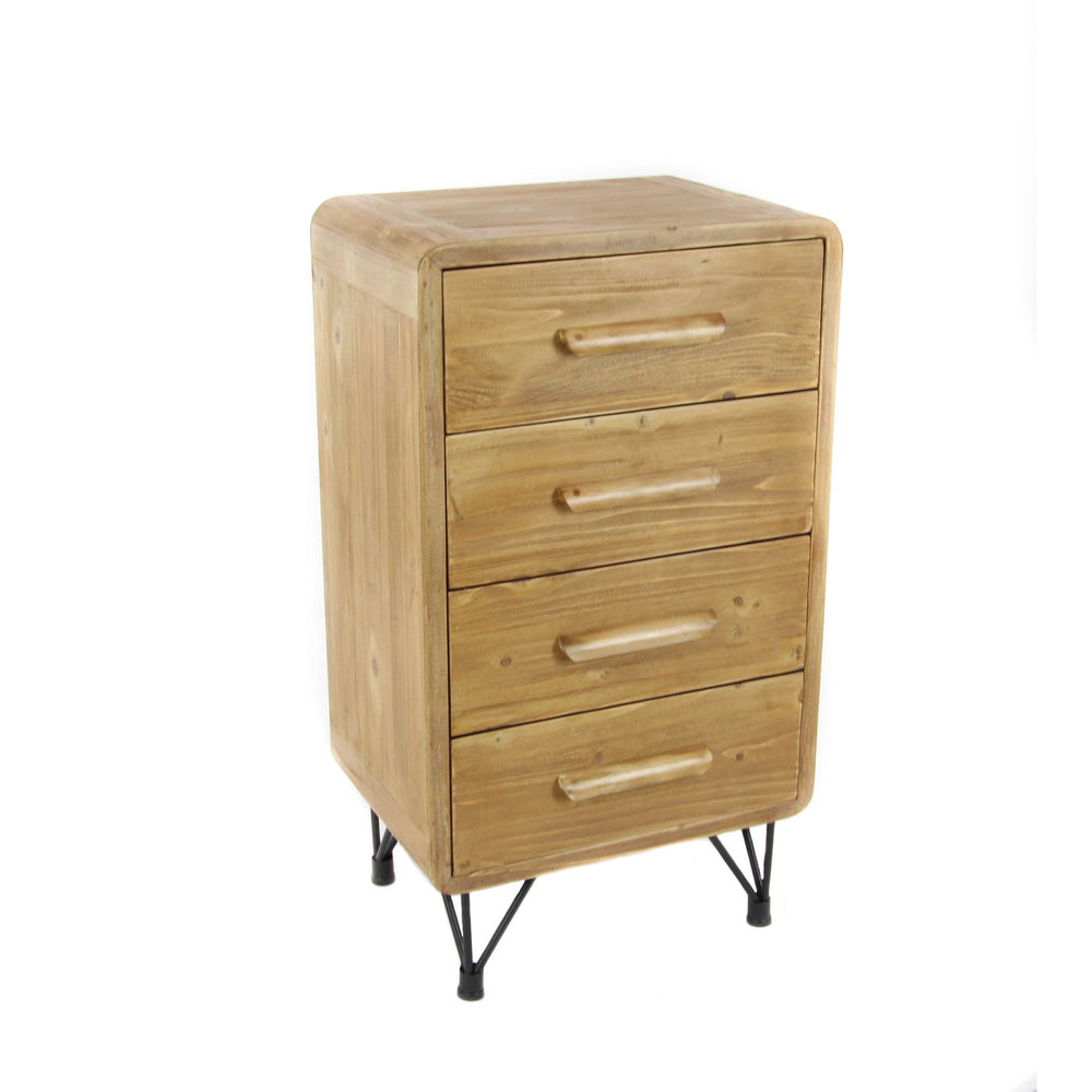 Urban Designs Dana Point Collection 4-Drawer Wooden Chest Nightstand