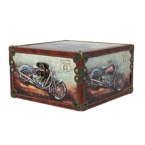 Urban Designs Old Fashion Route 66 Mortorcycles 3-Piece Decorative Box Set
