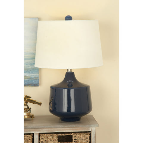 Urban Designs Bossa Nova Collection 23-Inch Glazed Ceramic Table Lamp Set
