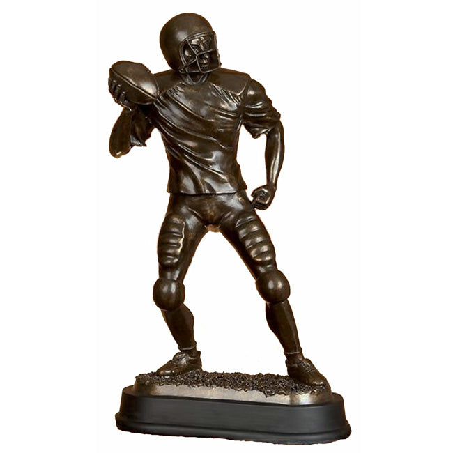 Urban Designs 17" Pro Football Player Quaterback Sculpture - Bronze Finish