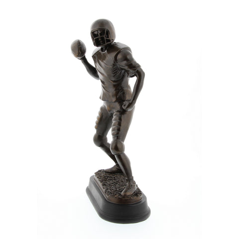 Urban Designs 17" Pro Football Player Quaterback Sculpture - Bronze Finish