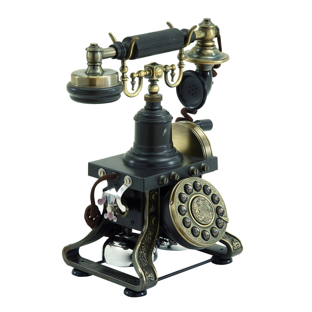 Urban Designs Antique Reproduction Aristocrat Brass Cradle Push Button Telephone