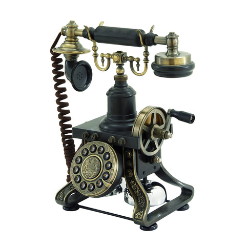 Urban Designs Antique Reproduction Aristocrat Brass Cradle Push Button Telephone