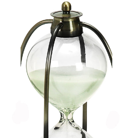 Urban Designs Antique Replica Metal & Glass Desktop Hour Glass