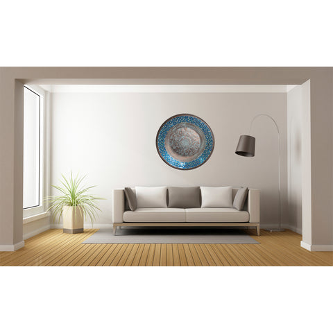 Urban Designs Mosaic 28-Inch Metal Wall Plate - Blue