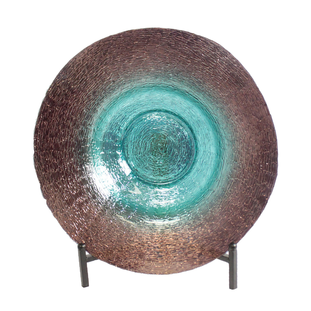 Urban Designs Celestial Collection 19-Inch Decorative Glass Bowl with Stand