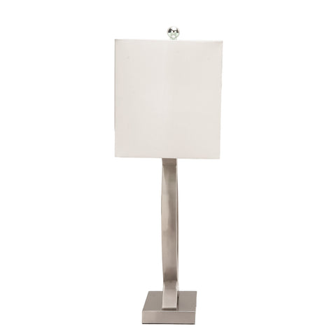 Urban Designs Sand Nickel 28-Inch Table Lamp with USB Port - 2 Piece Set
