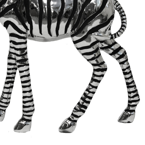 Urban Designs Grazing Silver Zebra Table Sculpture Decor