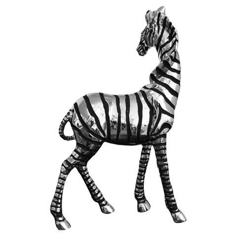 Urban Designs Grazing Silver Zebra Table Sculpture Decor