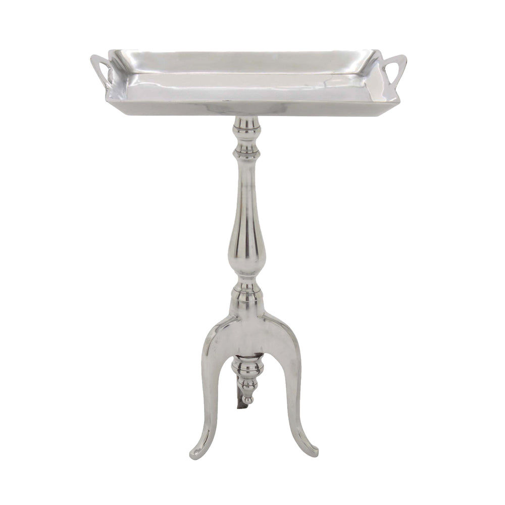 Urban Designs Stella Aluminum Rectangular Pedestal Tray Table
