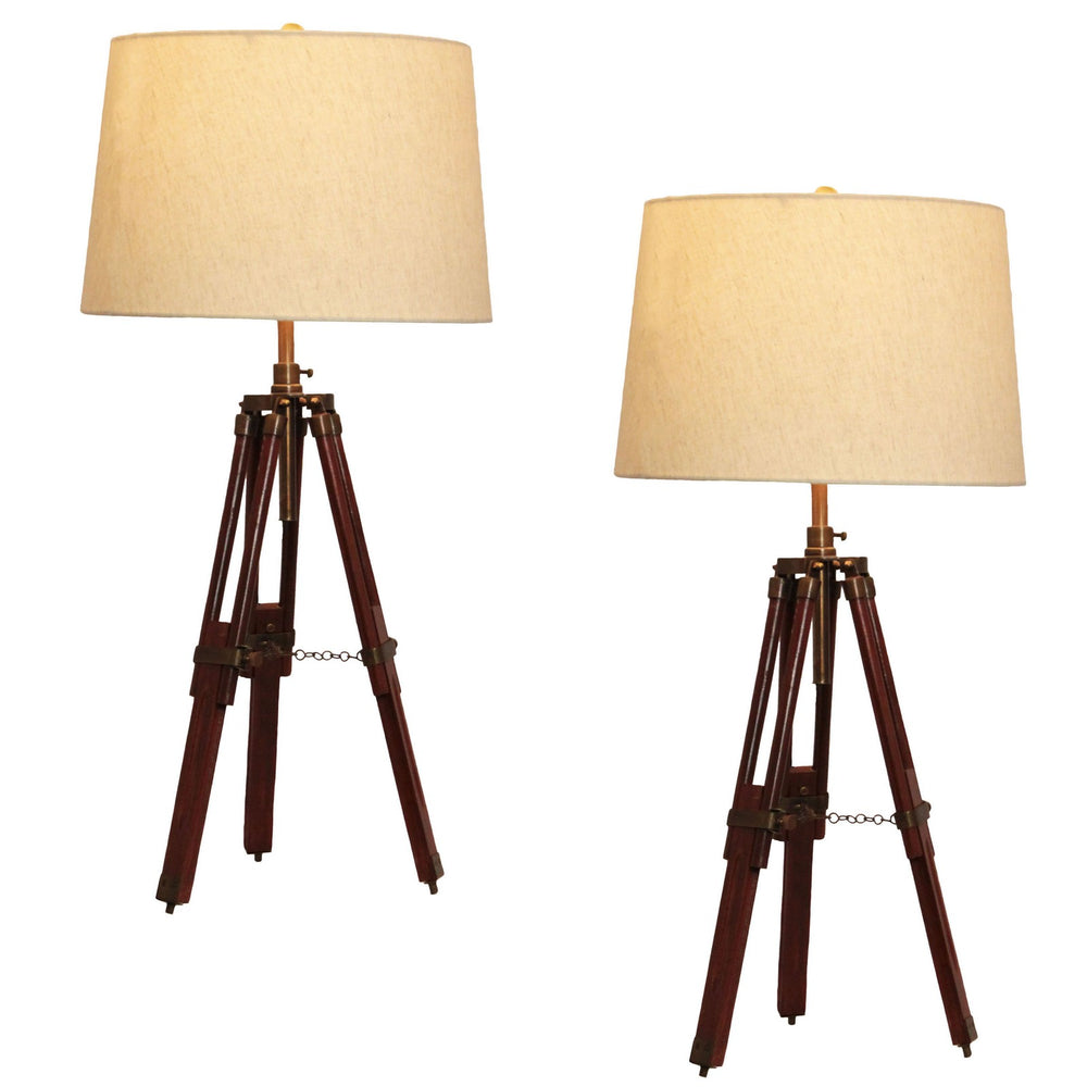 Urban Designs Surveyor Tripod Table Lamp - Set of 2