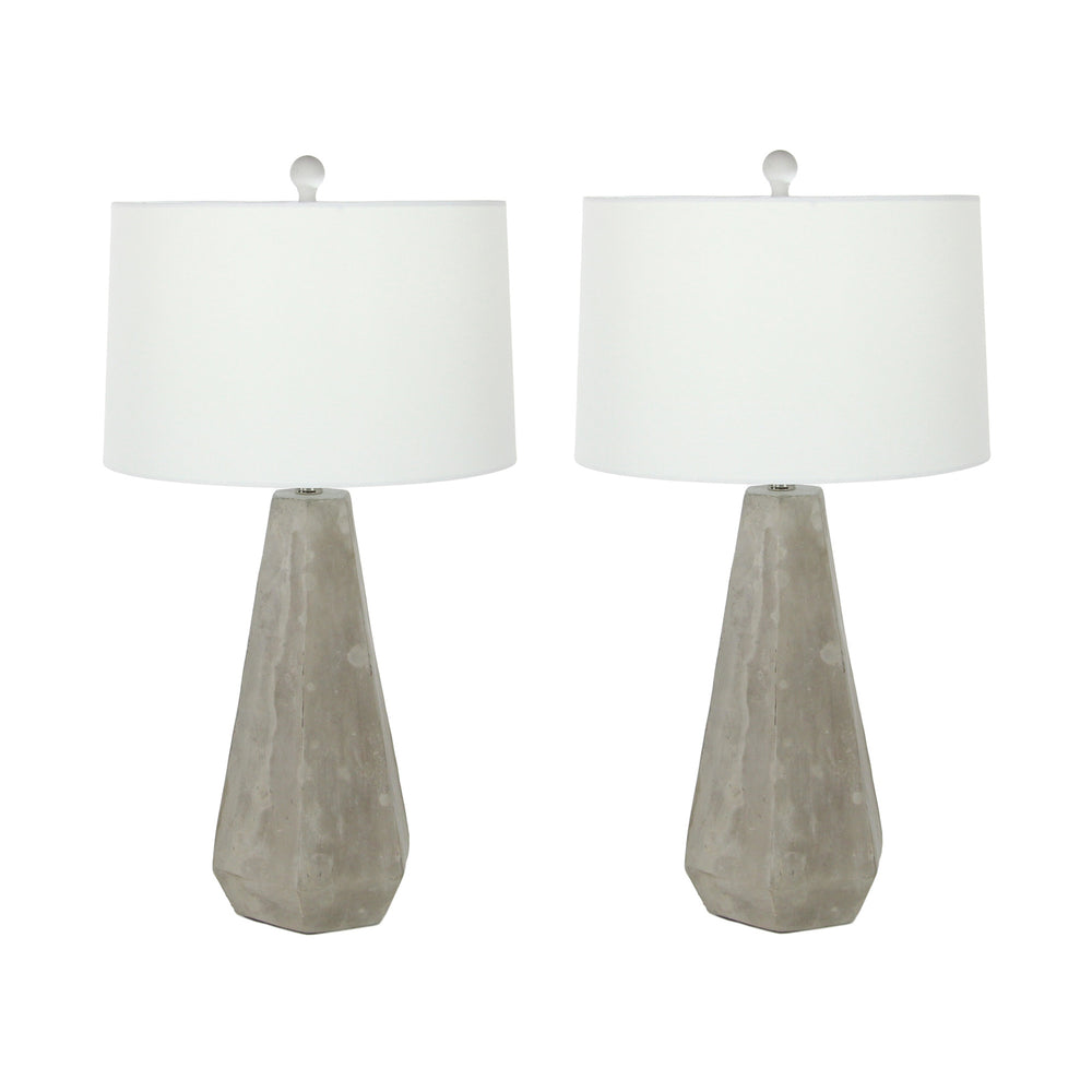 Urban Designs Rustic Couture Megalith 28-Inch 2-Piece Table Lamp Set